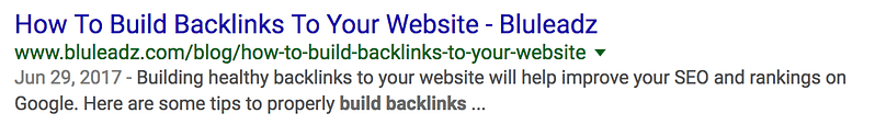 bluleadz backlinks meta description