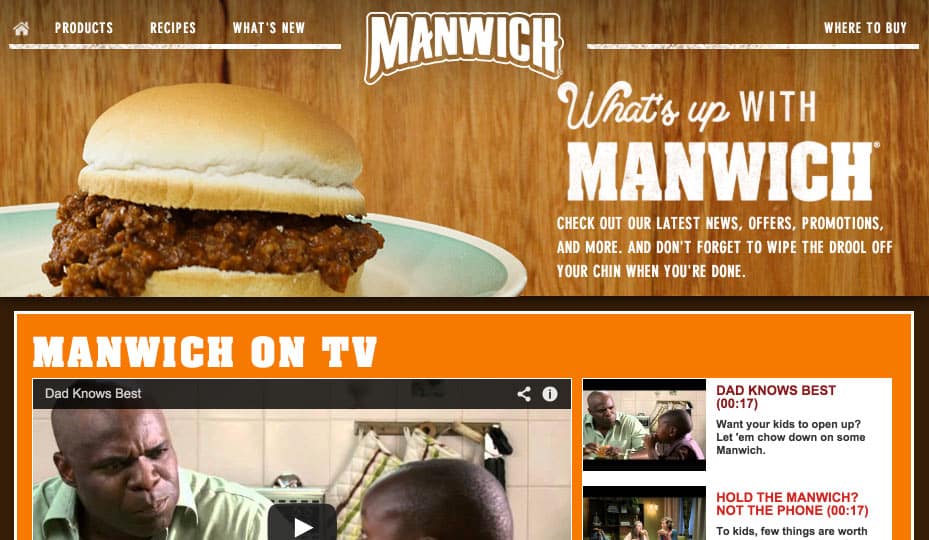 manwich website copy